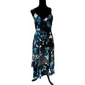 Banana Republic Black Ruffled Tiered Maxi Dress